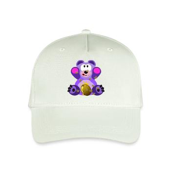 Teddybaer et de miel en violet - Casquette de baseball bio Enfant - vert menthe clair - Devant
