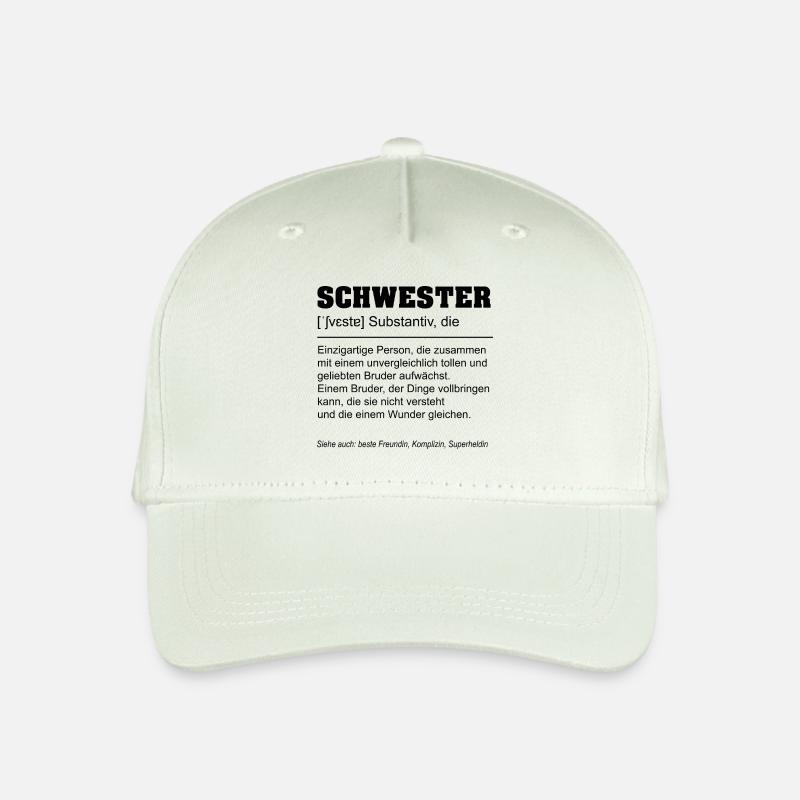 Schwester Lustige Definition - Kinder Bio Basecap - Helles Mintgrün
