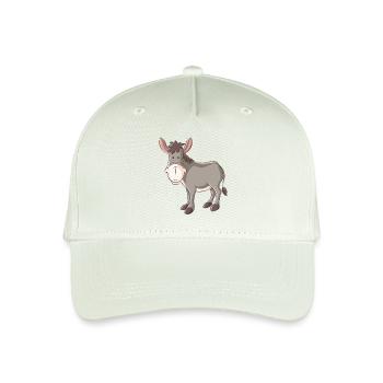 Esel - Kinder Bio Basecap - Helles Mintgrün - Vorne
