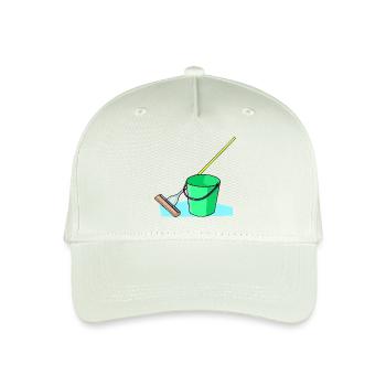putzen cleaning putzfrau broom wischmop53 - Kinder Bio Basecap - Helles Mintgrün - Vorne