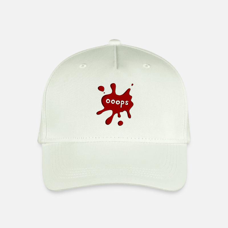 Stain ooops dark red - Organic Kids’ Baseball Cap - light mint green