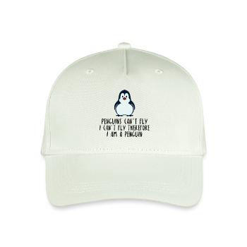 Penguins can't fly Pinguin Zootier Geschenk Idee - Kinder Bio Basecap - Helles Mintgrün - Vorne