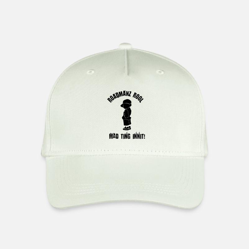 Roadmanz Rool - Mad Ting Innit - Schwarz - Kinder Bio Basecap - Helles Mintgrün