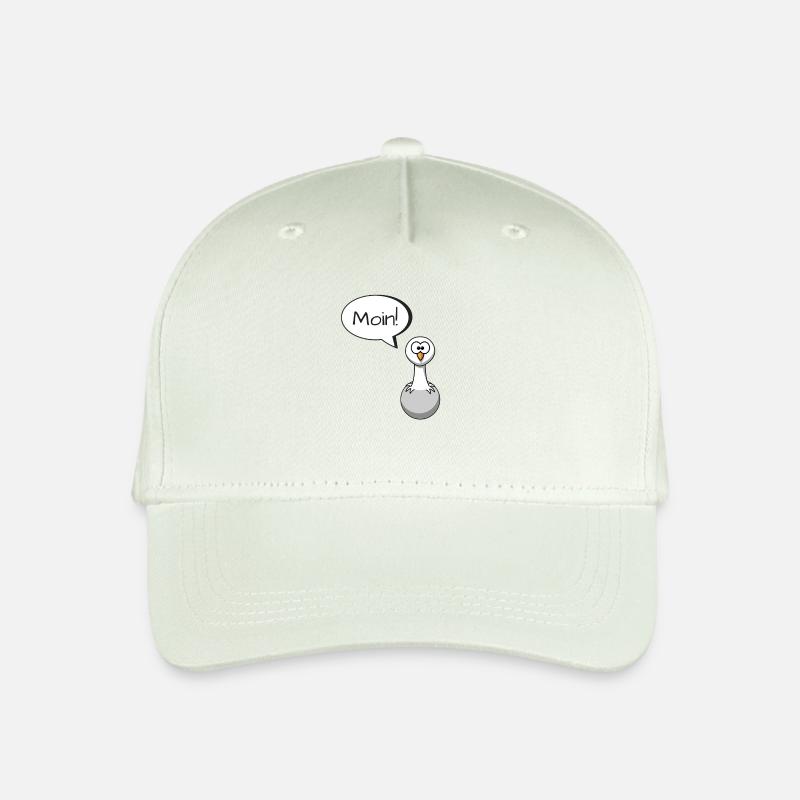 Hello! Seagull with speech bubble Funny gift idea - Organic Kids’ Baseball Cap - light mint green