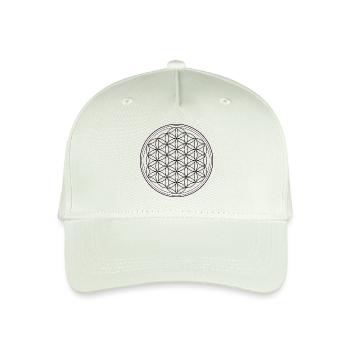 Fleur de vie en noir - Casquette de baseball bio Enfant - vert menthe clair - Devant