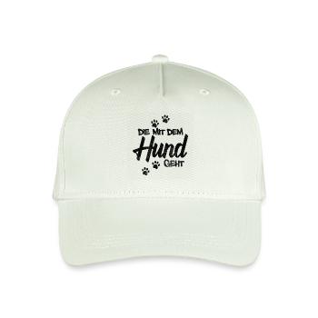 Die mit dem Hund geht - Kinder Bio Basecap - Helles Mintgrün - Vorne