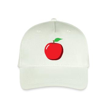Apfel - Illustration - Kinder Bio Basecap - Helles Mintgrün - Vorne
