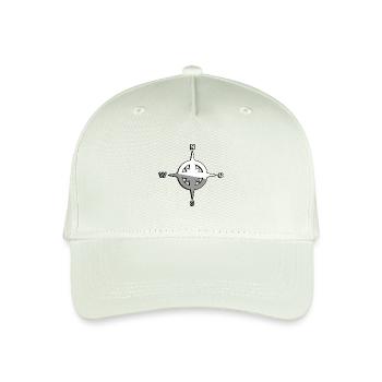 Kompass - Illustration - Kinder Bio Basecap - Helles Mintgrün - Vorne