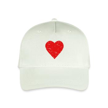 red heart - love - used look - LGBTQ - Organic Kids’ Baseball Cap - light mint green - Front