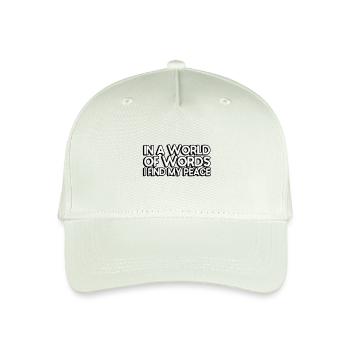 Dans un monde de mots, je trouve ma paix - Casquette de baseball bio Enfant - vert menthe clair - Devant