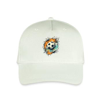 Soccer Ball - Organic Kids’ Baseball Cap - light mint green - Front