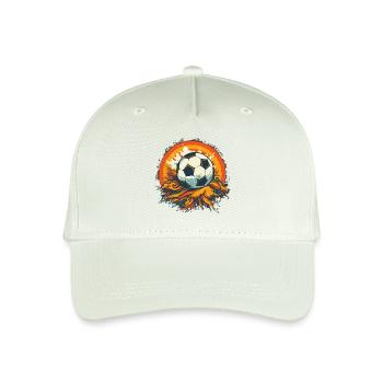 Soccer Ball - Organic Kids’ Baseball Cap - light mint green - Front