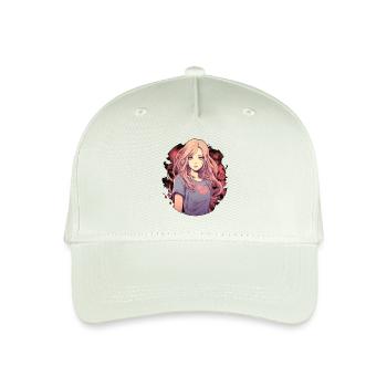 Anime Girl - Kinder Bio Basecap - Helles Mintgrün - Vorne