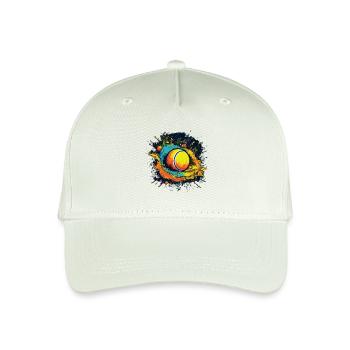 Tennis ball - Organic Kids’ Baseball Cap - light mint green - Front