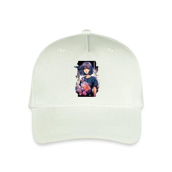 Anime Girl - Kinder Bio Basecap - Helles Mintgrün - Vorne