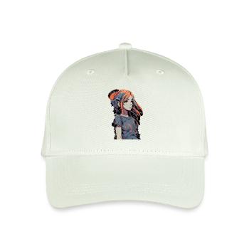 Anime Girl - Organic Kids’ Baseball Cap - light mint green - Front