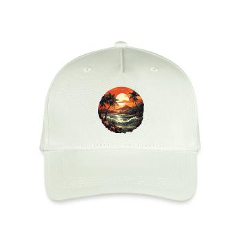 Tropisch - Kinder Bio Basecap - Helles Mintgrün - Vorne