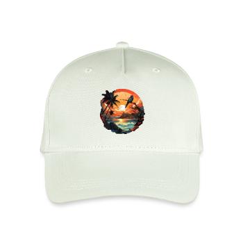 Tropisch - Kinder Bio Basecap - Helles Mintgrün - Vorne
