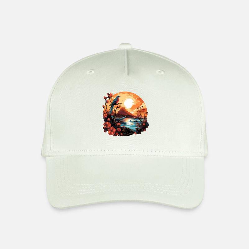 Tropisch - Kinder Bio Basecap - Helles Mintgrün