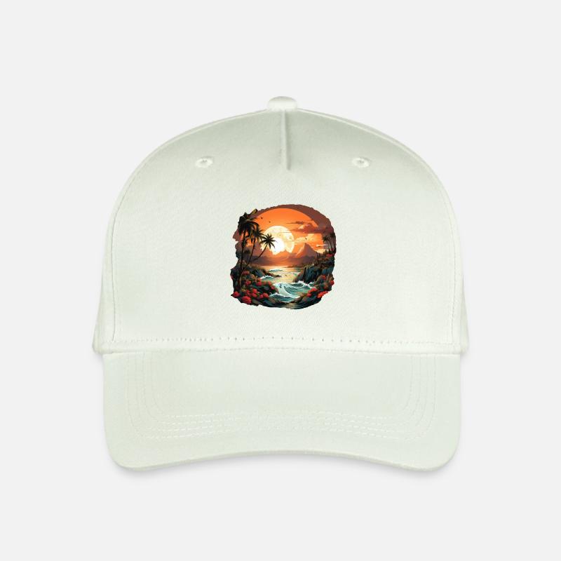 Tropisch - Kinder Bio Basecap - Helles Mintgrün