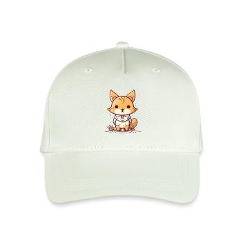 Fox - Kawaii Style - Organic Kids’ Baseball Cap - light mint green - Front
