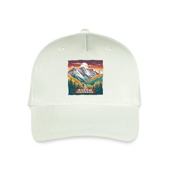 Aspen Colorado Wintersport Skigebiet Skisport - Kinder Bio Basecap - Helles Mintgrün - Vorne