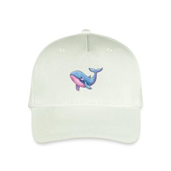 Colorful Whale Motif in Watercolor Style - Organic Kids’ Baseball Cap - light mint green - Front