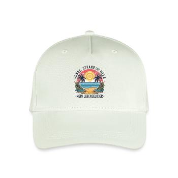 Sun, beach and sea - my elixir of life - Organic Kids’ Baseball Cap - light mint green - Front