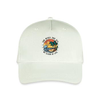 Sun, beach and sea - my elixir of life - Organic Kids’ Baseball Cap - light mint green - Front