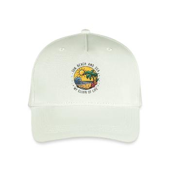 Sun, beach and sea - my elixir of life - Organic Kids’ Baseball Cap - light mint green - Front