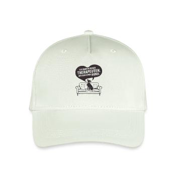 Ich brauche keinen Therapeuten ich habe einen Hund - Kinder Bio Basecap - Helles Mintgrün - Vorne