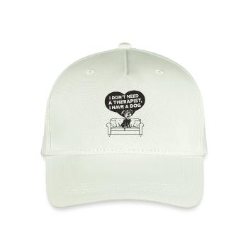 Ich brauche keinen Therapeuten ich habe einen Hund - Kinder Bio Basecap - Helles Mintgrün - Vorne