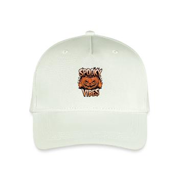 Scary Jack-O-Lantern – Spooky Vibes - Organic Kids’ Baseball Cap - light mint green - Front