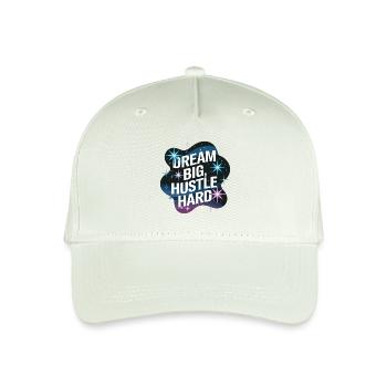 Dream Big, Hustle Hard – Nachthimmel - Kinder Bio Basecap - Helles Mintgrün - Vorne