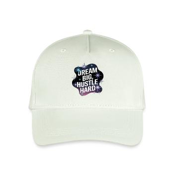 Dream Big, Hustle Hard – Nachthimmel - Kinder Bio Basecap - Helles Mintgrün - Vorne