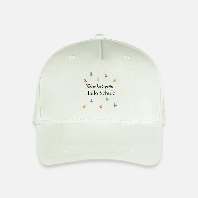Tschüss Kindergarten Hallo Schule - Kinder Bio Basecap - Helles Mintgrün