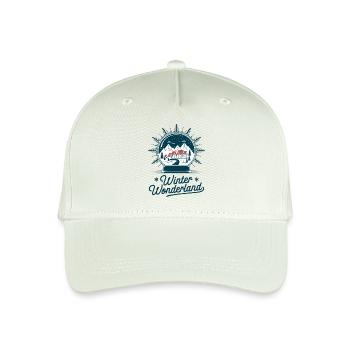 Winter Wonderland – Snow Globe with Village - Organic Kids’ Baseball Cap - light mint green - Front