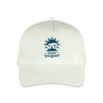 Winter Wonderland – Snow Globe with Village - Organic Kids’ Baseball Cap - light mint green - Front