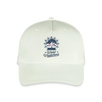 Winter Wonderland – Snow Globe with Village - Organic Kids’ Baseball Cap - light mint green - Front