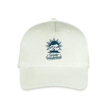 Winter Wonderland – Snow Globe with Village - Organic Kids’ Baseball Cap - light mint green - Front
