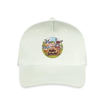 Erster Schultag mit lustigen Tieren - Kinder Bio Basecap - Helles Mintgrün - Vorne