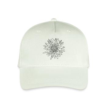 Autumn Flower Dahlia - Organic Kids’ Baseball Cap - light mint green - Front