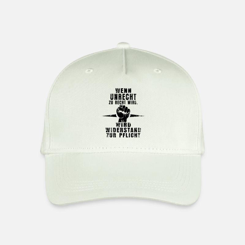 Widerstand ist Pflicht – Statement-Shirt - Kinder Bio Basecap - Helles Mintgrün