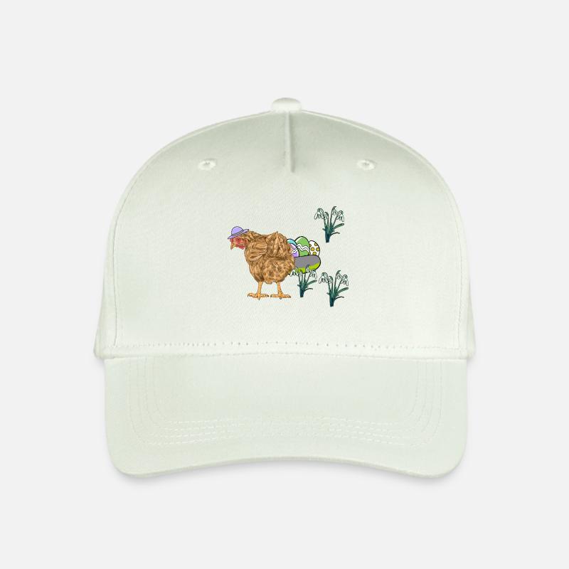 Huhn Federvieh Eier Nest Ostereier Ostern - Kinder Bio Basecap - Helles Mintgrün