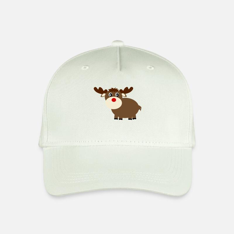 Rentier Elche cute Weihnachten lustige Geschenke - Kinder Bio Basecap - Helles Mintgrün