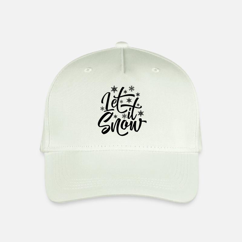 LET IT SNOW - Kinder Bio Basecap - Helles Mintgrün