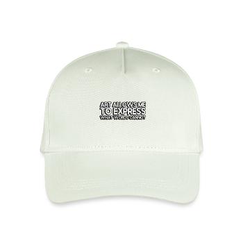 Art allows me to express what words cannot - Organic Kids’ Baseball Cap - light mint green - Front
