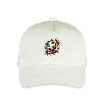 Soccer Ball - Organic Kids’ Baseball Cap - light mint green - Front