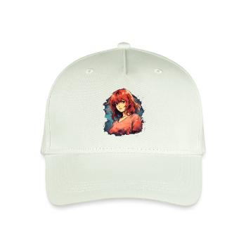Anime Girl - Kinder Bio Basecap - Helles Mintgrün - Vorne