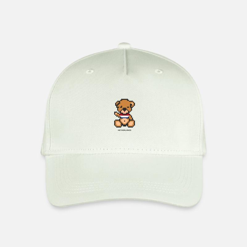 Pixel Bär Niederlande - Kinder Bio Basecap - Helles Mintgrün